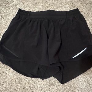 Black Lululemon shorts 4 inch size 8